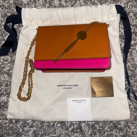 Sophie Hulme Orange and Pink Micro Cocktail Stirrer Bag Limited Edition - Picture 3 of 7